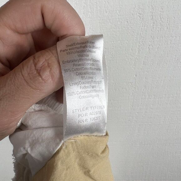 Hale Bob Pants XS Womens White Orange Side Stripes Straight Leg Drawstring Lined - Picture 7 of 8